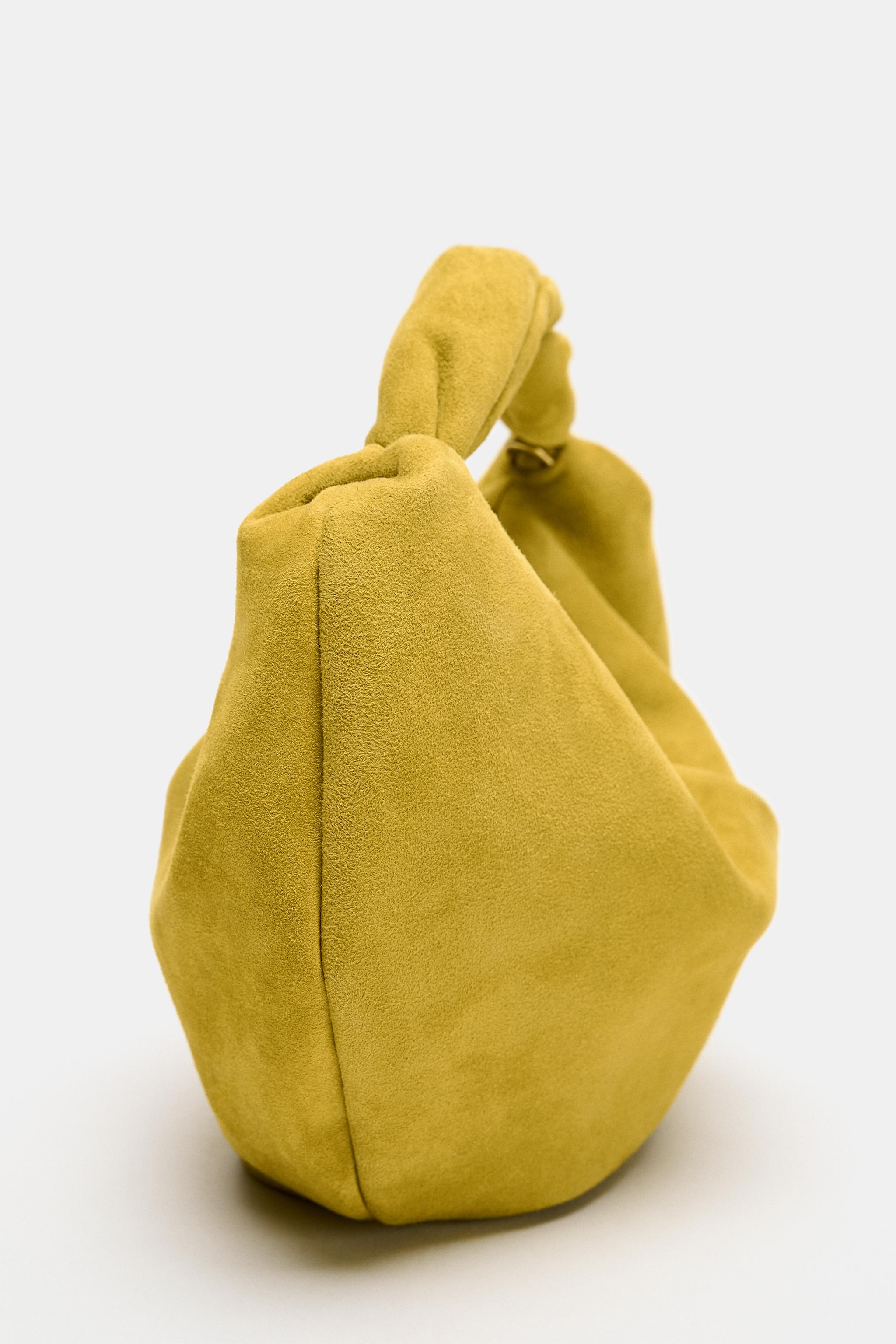 SAC À MAIN FRONCÉ EN CUIR